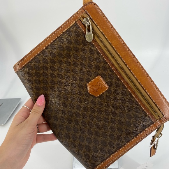 Celine Handbags - Vintage Celine Macadam logo pouch